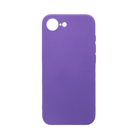 Capa de Silicone com Moldura de Câmera para Apple iPhone 16E Roxo Capa de Silicone com Moldura de Câmera para Apple iPhone 16E Roxo