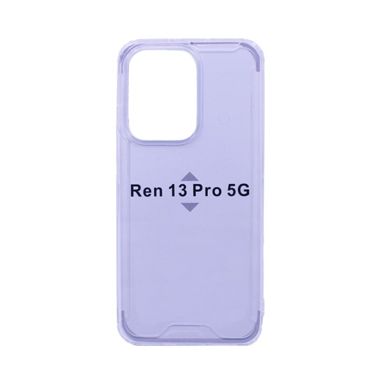Capa de Silicone Dura para Oppo Reno13 Pro Transparente