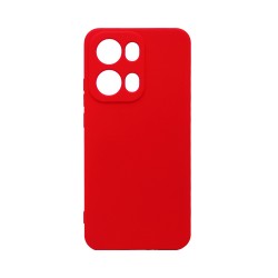 Silicone Case with Camera Shield for Oppo Reno13 Pro Red Silicone Case with Camera Shield for Oppo Reno13 Pro Red