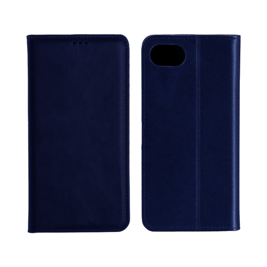 Capa Flip de Couro com Bolso Interno para Apple iPhone 16E Azul