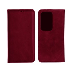 Leather Flip Cover with Internal Pocket for Oppo Reno13 Pro Red Leather Flip Cover with Internal Pocket for Oppo Reno13 Pro Red
