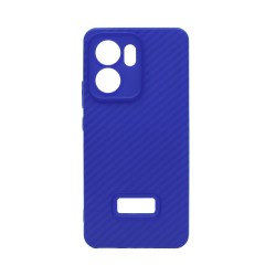 Carbon Fiber Design Silicone case for Oppo Reno13 F Blue Carbon Fiber Design Silicone case for Oppo Reno13 F Blue