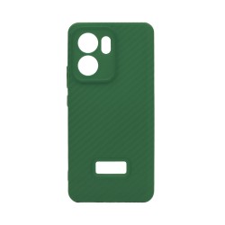 Carbon Fiber Design Silicone case for Oppo Reno13 F Green Carbon Fiber Design Silicone case for Oppo Reno13 F Green