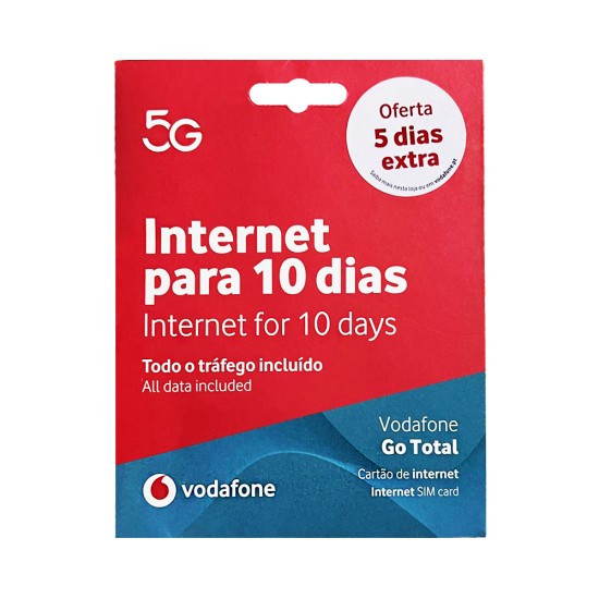 Vodafone Go Total 5G Unlimited Internet Sim Card For 10+5 Days