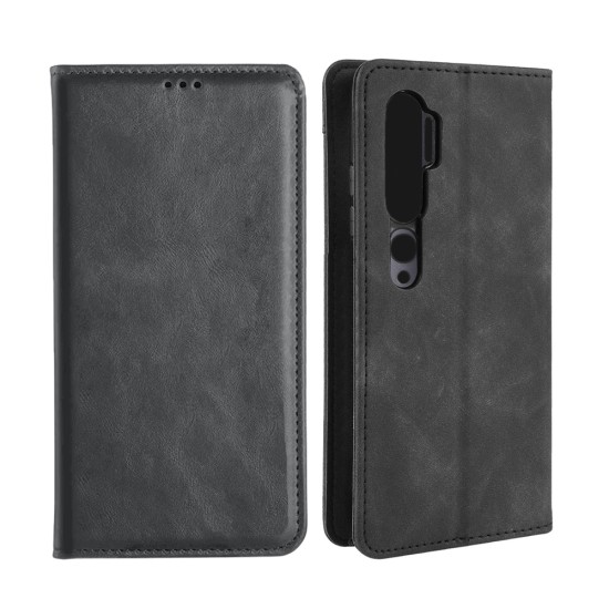 Leather Flip Cover with Internal Pocket For Xiaomi Mi Note 10 Black Leather Flip Cover with Internal Pocket For Xiaomi Mi Note 10 Black