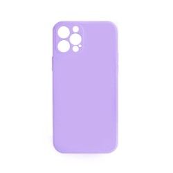 Capa de Silicone com Moldura de Câmera para Apple iPhone 12/12 Pro Max Roxo Capa de Silicone com Moldura de Câmera para Apple iPhone 12/12 Pro Max Roxo