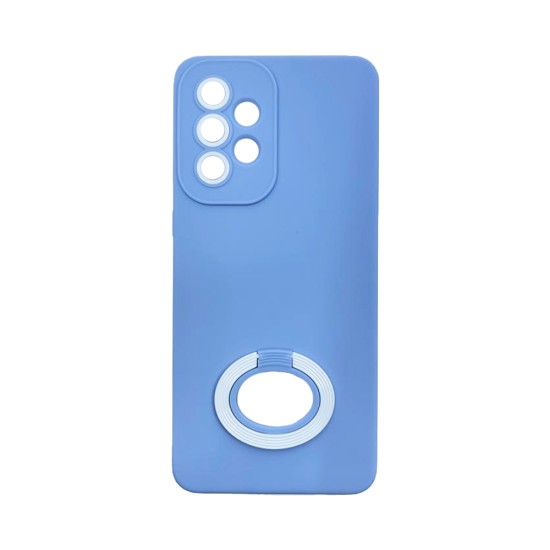 Silicone Case with Support Ring for Samsung Galaxy A33 5g Sky Blue
