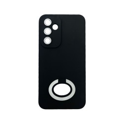 Silicone Case with Support Ring for Samsung Galaxy A34 5g Black White Silicone Case with Support Ring for Samsung Galaxy A34 5g Black White