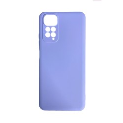 Funda de Silicona con Marco de Cámara para Xiaomi Redmi Note 11 Púrpura
