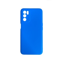 Capa de Silicone com Moldura de Câmera para Oppo A16/A16s Azul Capa de Silicone com Moldura de Câmera para Oppo A16/A16s Azul