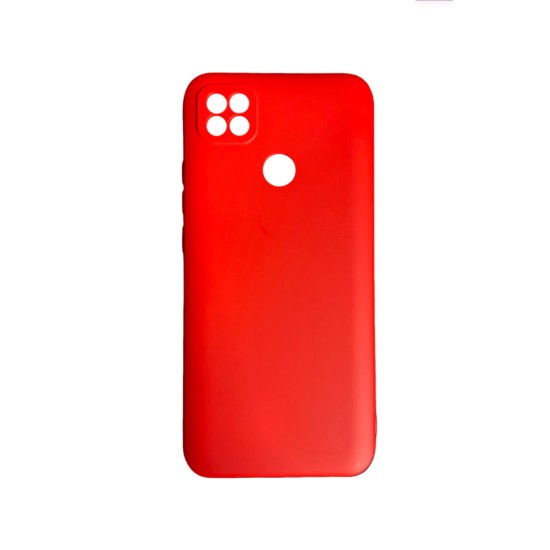 Funda de Silicona con Marco de Cámara para Xiaomi Redmi 10a/9c Rojo