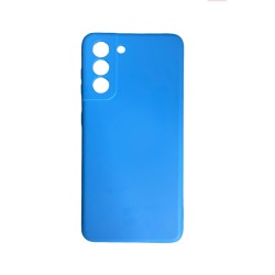 Capa de Silicone com Moldura de Câmera para Samsung Galaxy S21 Azul