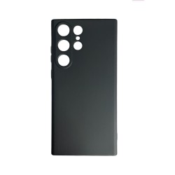 Capa de Silicone com Moldura de Câmera para Samsung Galaxy S23 Ultra Preto