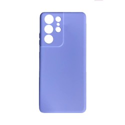 Capa de Silicone com Moldura de Câmera para Samsung Galaxy S21 Ultra Roxo