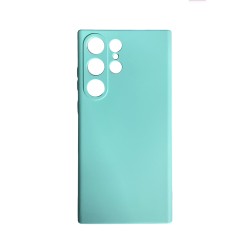 Capa de Silicone com Moldura de Câmera para Samsung Galaxy S23 Ultra Verde