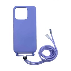Silicone Case with String for Xiaomi Redmi 12c Purple Silicone Case with String for Xiaomi Redmi 12c Purple