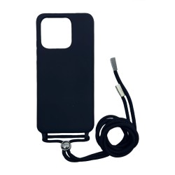 Silicone Case with String for Xiaomi Redmi 12c Black Silicone Case with String for Xiaomi Redmi 12c Black