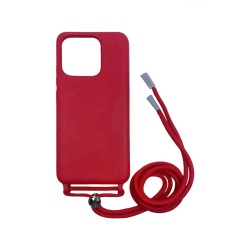 Silicone Case with String for Xiaomi Redmi 12c Red Silicone Case with String for Xiaomi Redmi 12c Red