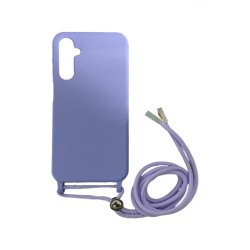 Silicone Case with String for Samsung Galaxy A24 Purple Silicone Case with String for Samsung Galaxy A24 Purple
