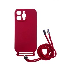 Silicone Case with String for Apple iPhone 14 Pro Max Red Silicone Case with String for Apple iPhone 14 Pro Max Red