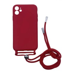 Silicone Case with String for Apple iPhone 11 Red Silicone Case with String for Apple iPhone 11 Red