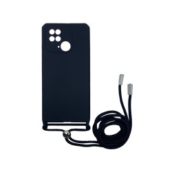 Silicone Case with String for Xiaomi Redmi 10c Black Silicone Case with String for Xiaomi Redmi 10c Black