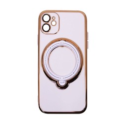 Hard Silicone Case with Camera Shield and Support Ring for Apple iPhone 11 White Hard Silicone Case with Camera Shield and Support Ring for Apple iPhone 11 White