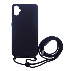 Silicone Case with String for Samsung Galaxy A05 Black Silicone Case with String for Samsung Galaxy A05 Black