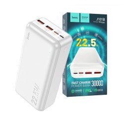 Hoco Power Bank  J101B Astute Micro+Type C 22.5W 30000mAh White Hoco Power Bank  J101B Astute Micro+Type C 22.5W 30000mAh White
