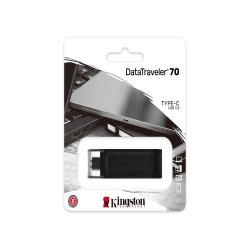 Pendrive Kingston DT70 64GB Data Traveler USB 3,2 Tipo-C Negro Pendrive Kingston DT70 64GB Data Traveler USB 3,2 Tipo-C Negro