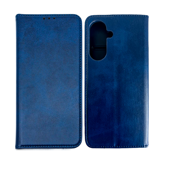 Capa Flip de Couro com Bolso Interno para Samsung Galaxy A37 Azul Escuro