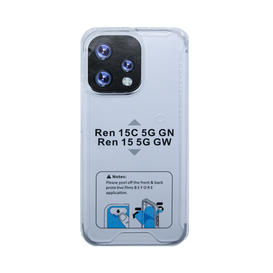 Hard Silicone Case for Oppo Reno 15 5G/Reno 15C Transparent