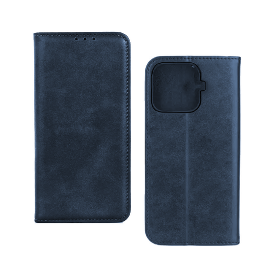 Capa Flip de Couro com Bolso Interno para Xiaomi 17T Azul