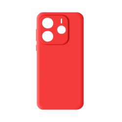 Silicone Case with Camera Shield for Xiaomi Redmi Note 14 4G Red